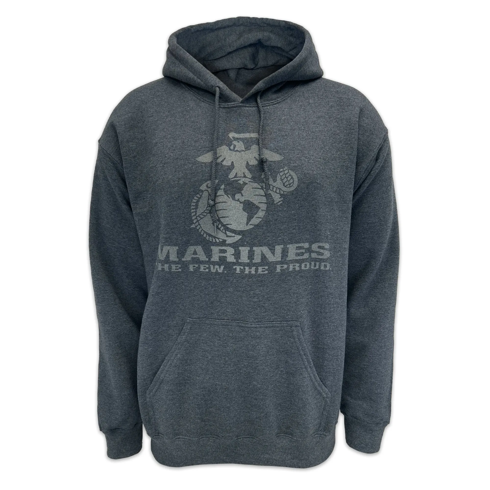 Marines Reflective Logo Hood (Charcoal)