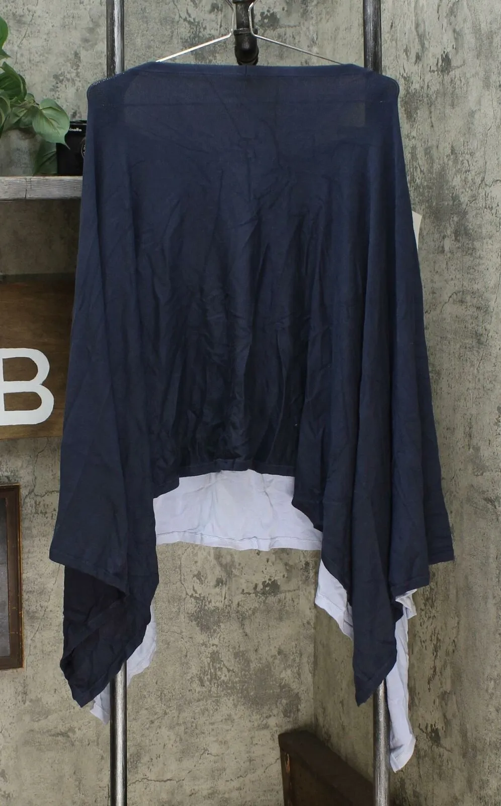 MarlaWynne WynneLayers Women's Plus Size Colorblock Convertible Sweater Poncho