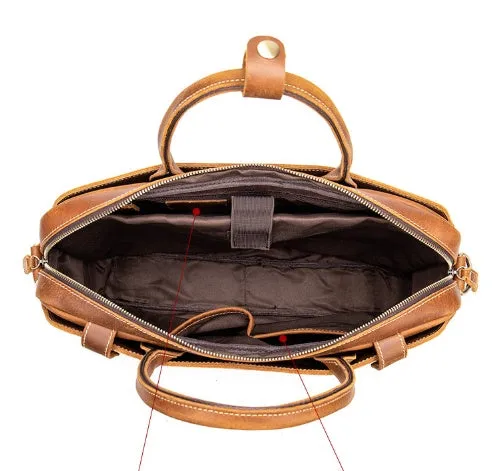 Maverick Leather Briefcase - Sleek & Functional