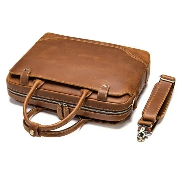 Maverick Leather Briefcase - Sleek & Functional