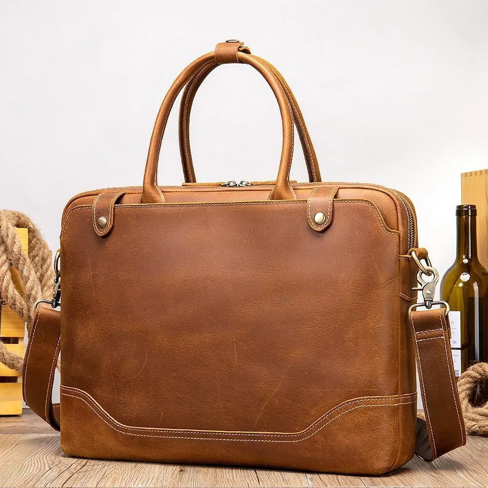 Maverick Leather Briefcase - Sleek & Functional