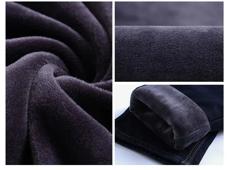 Men's Clasic Style Business Warm Jeans