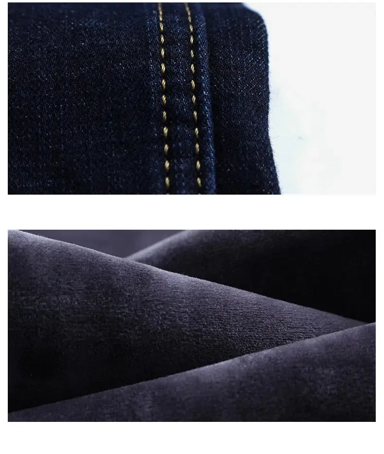Men's Clasic Style Business Warm Jeans