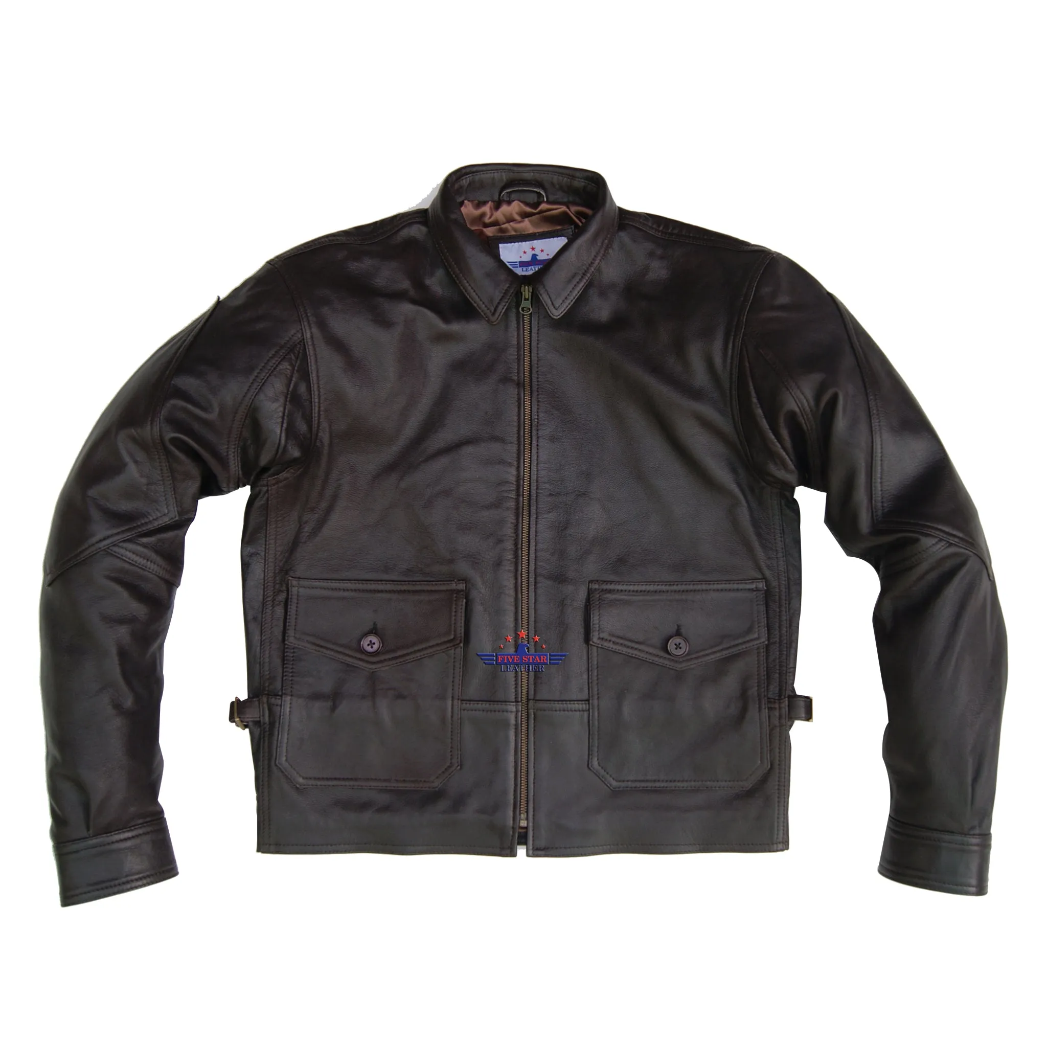 Mens Real Leather G8 Navy Aviation Wing Force Military Naval Armed Flying Jacket