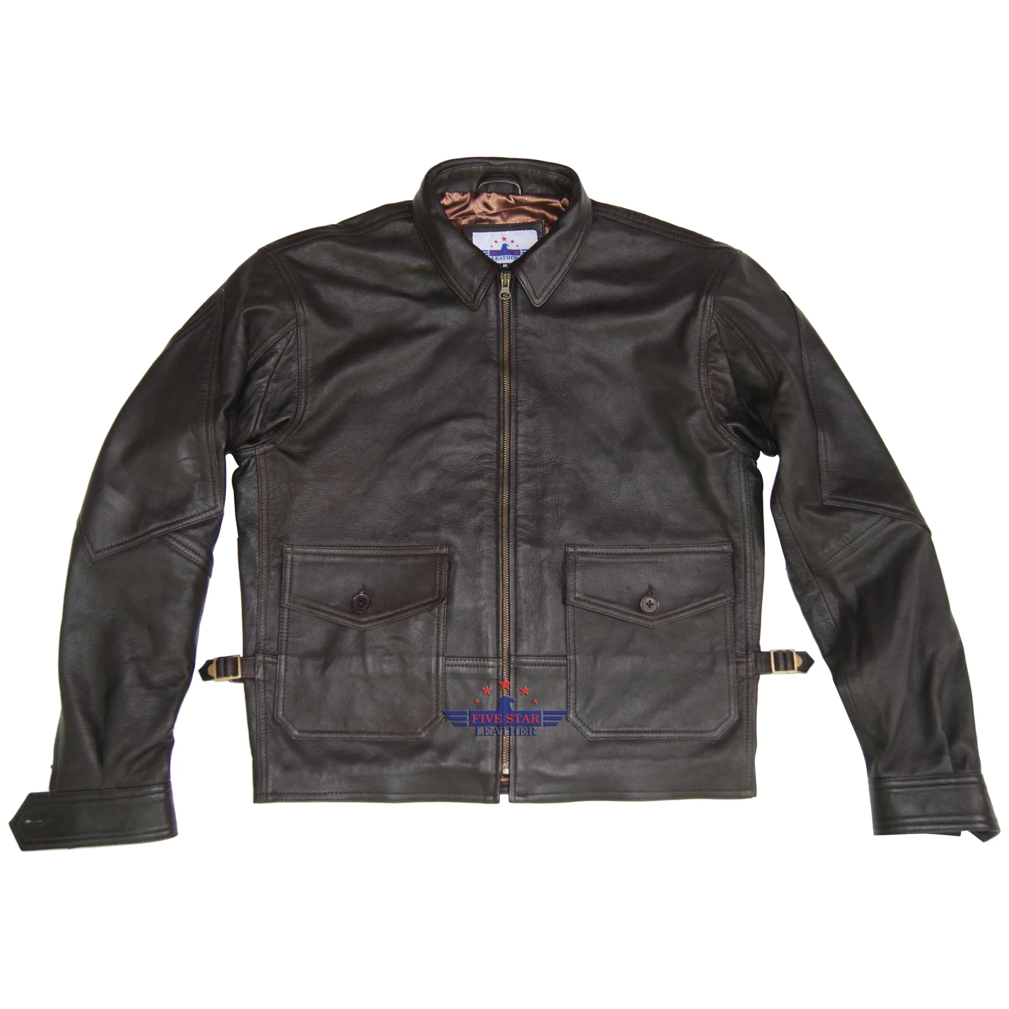 Mens Real Leather G8 Navy Aviation Wing Force Military Naval Armed Flying Jacket
