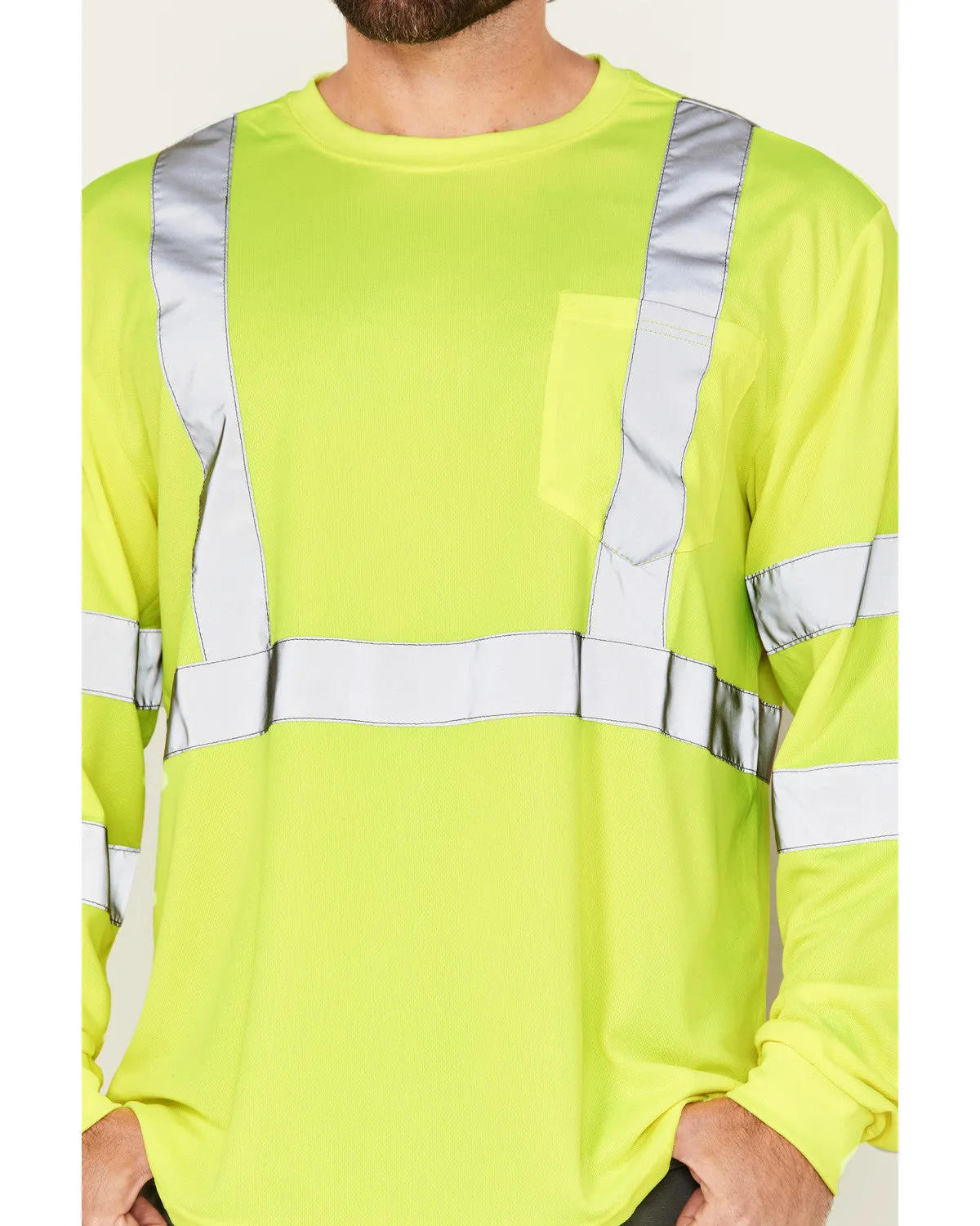 Men's Reflective Long Sleeve Work T-Shirt
