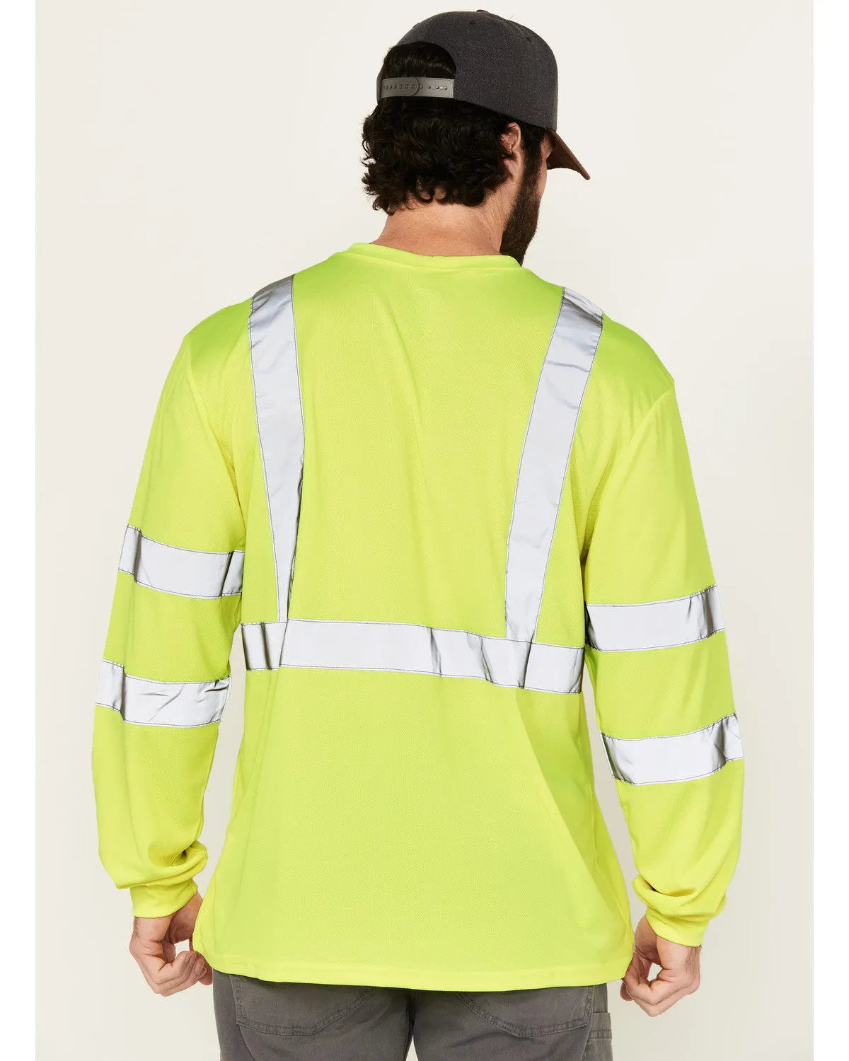 Men's Reflective Long Sleeve Work T-Shirt