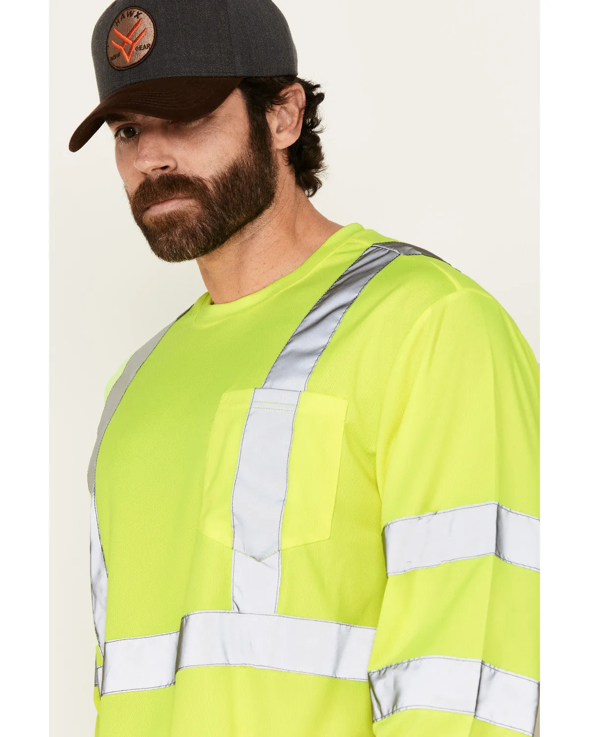 Men's Reflective Long Sleeve Work T-Shirt