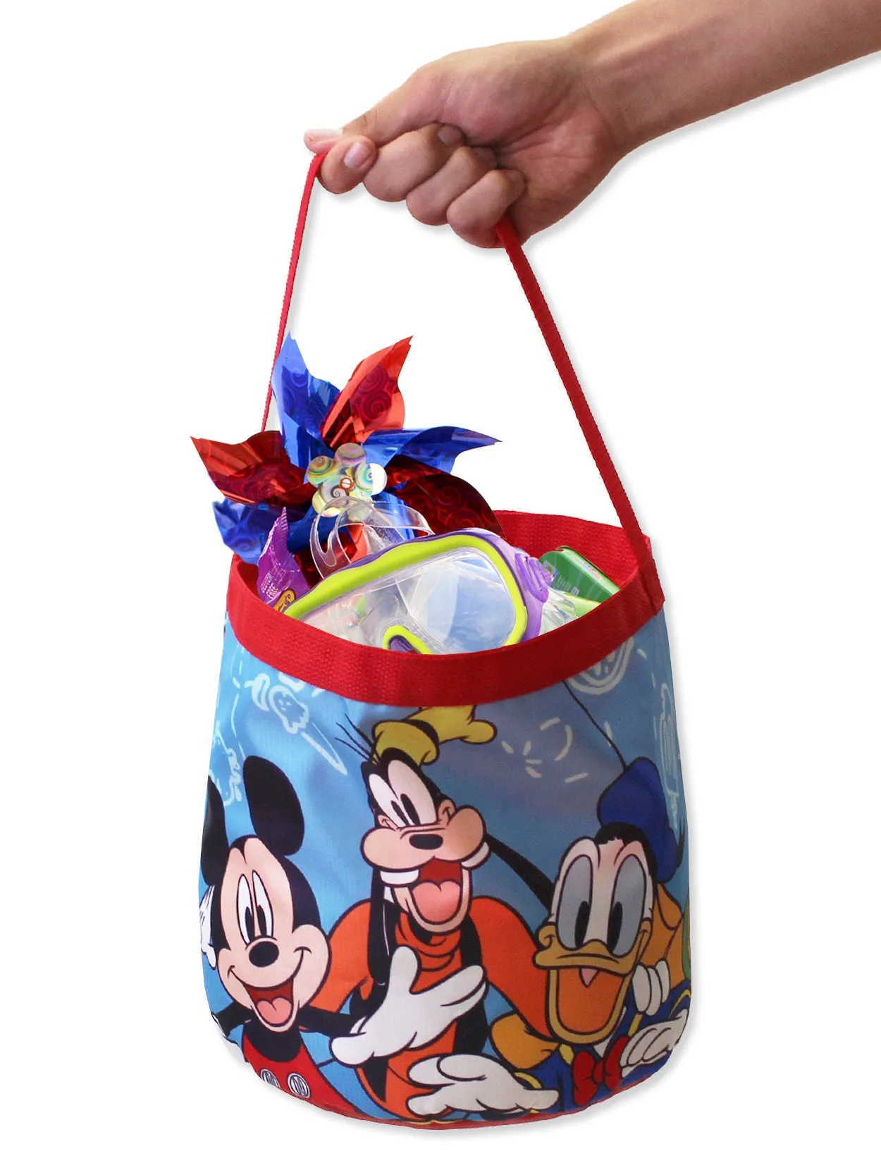 Mickey and Friends Collapsible Nylon Basket Tote Bag
