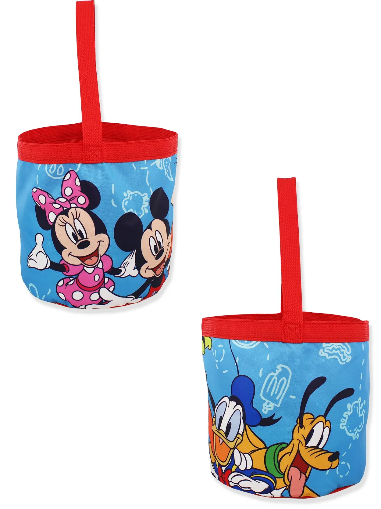 Mickey and Friends Collapsible Nylon Basket Tote Bag