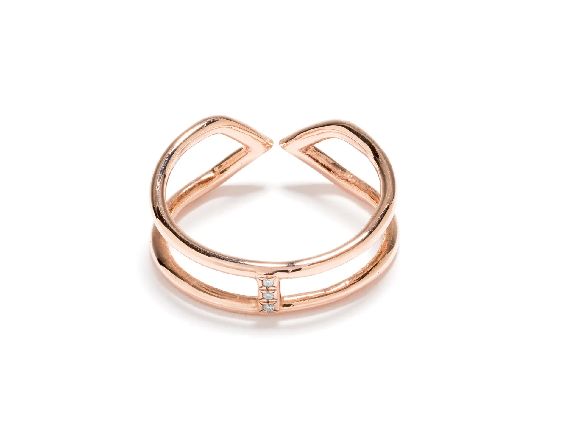 Micro-Pave Link Ring