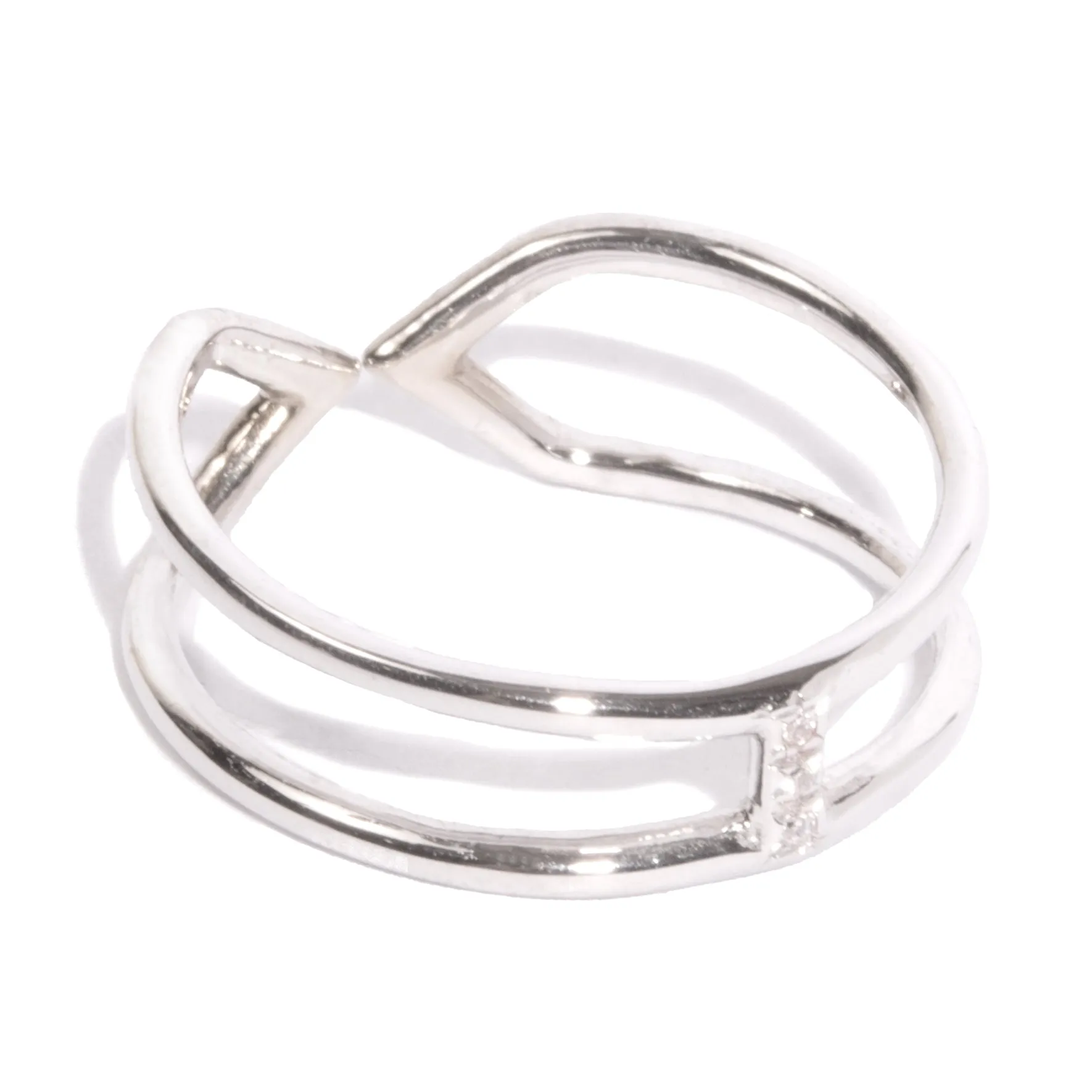 Micro-Pave Link Ring