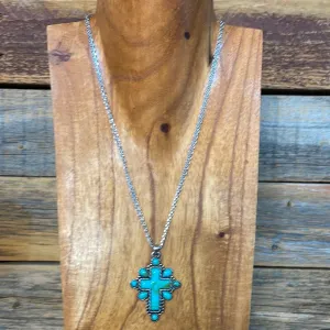 Miller Stone Cross Necklace & Earrings