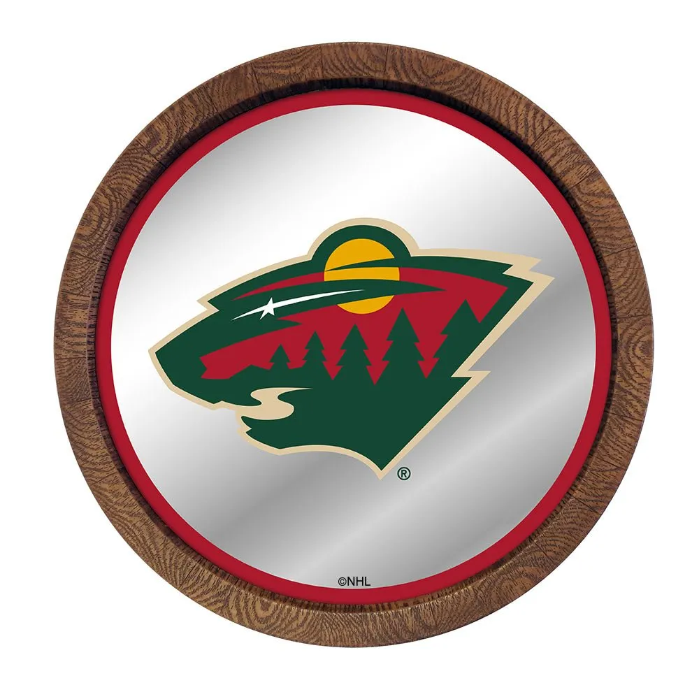 Minnesota Wild: Mirrored Barrel Top Wall Sign