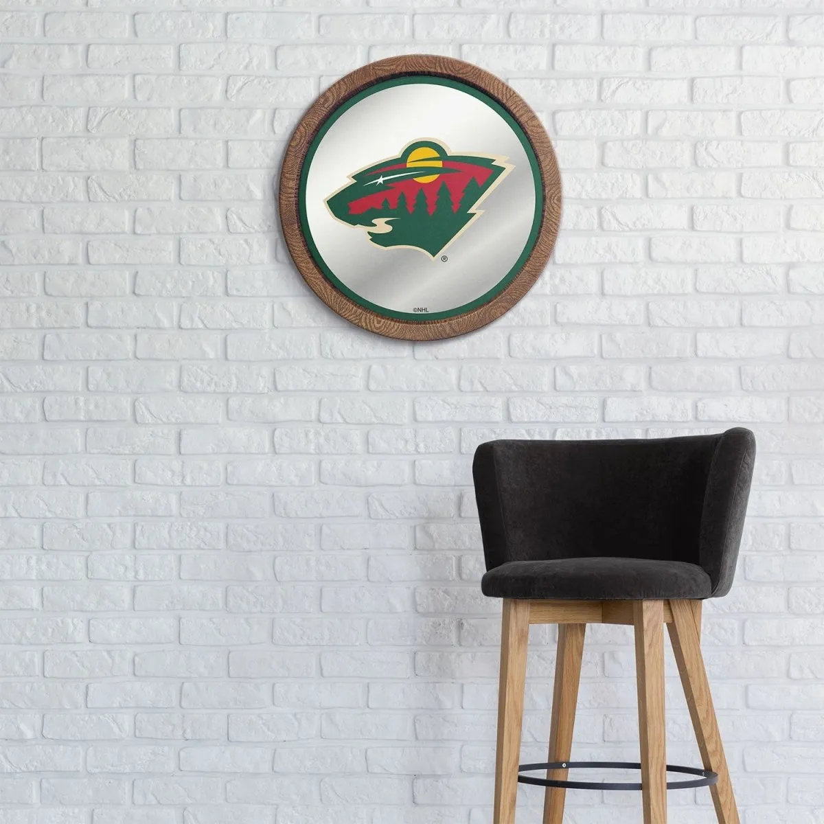 Minnesota Wild: Mirrored Barrel Top Wall Sign