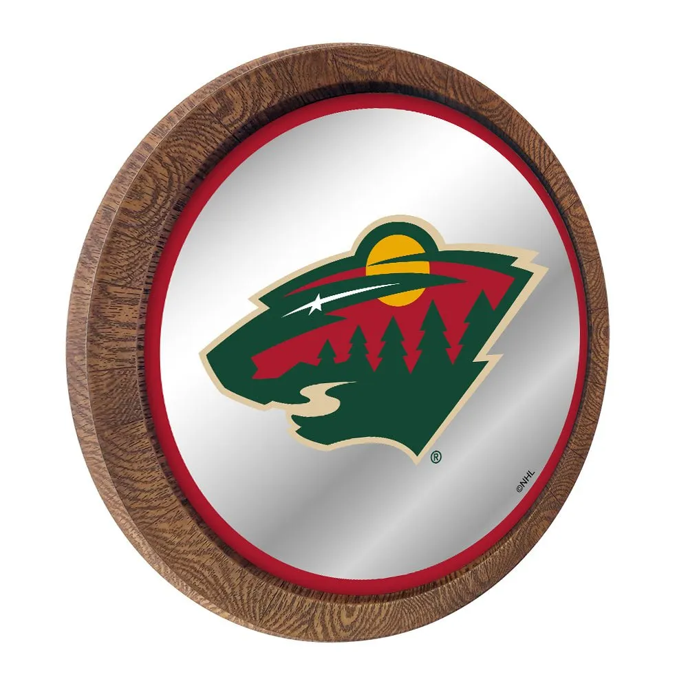 Minnesota Wild: Mirrored Barrel Top Wall Sign