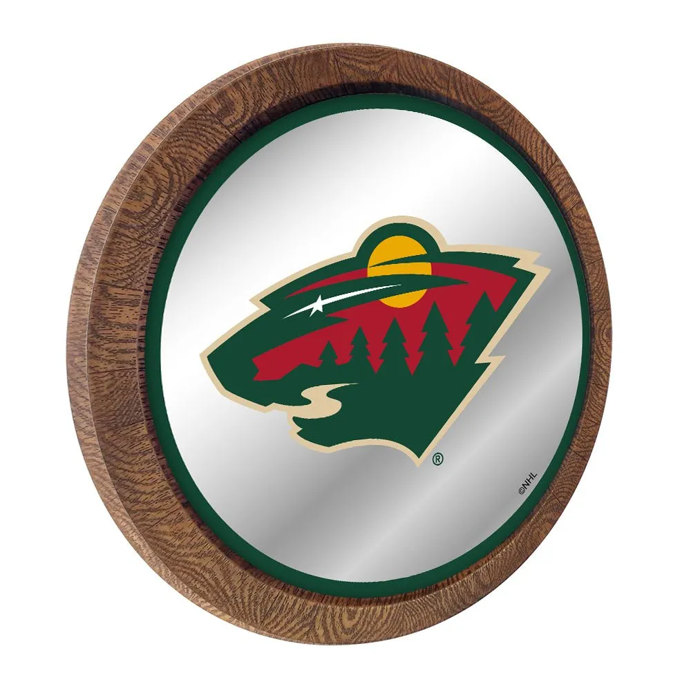 Minnesota Wild: Mirrored Barrel Top Wall Sign