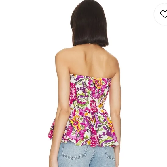 MISA LOS ANGELES Ina Convertible Mini Skirt/Top in Flora Splash. Size Small NWT