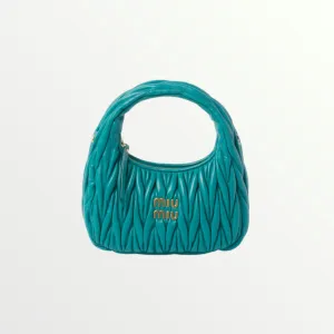 miu miu wander leather blue bag