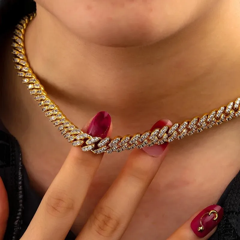Moissanite Miami Cuban Chain Necklace - 8mm