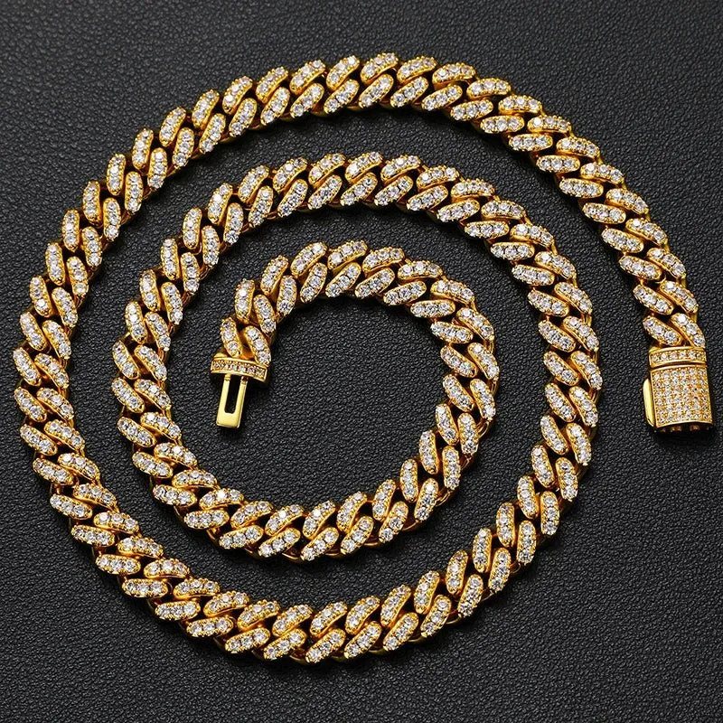 Moissanite Miami Cuban Chain Necklace - 8mm