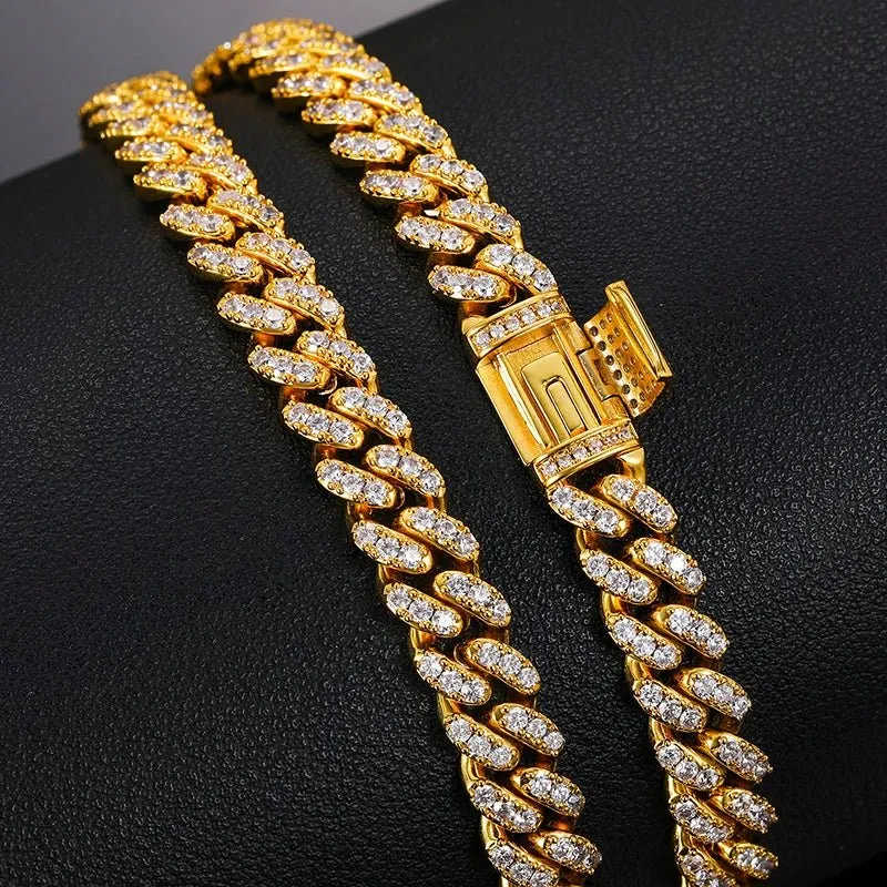 Moissanite Miami Cuban Chain Necklace - 8mm