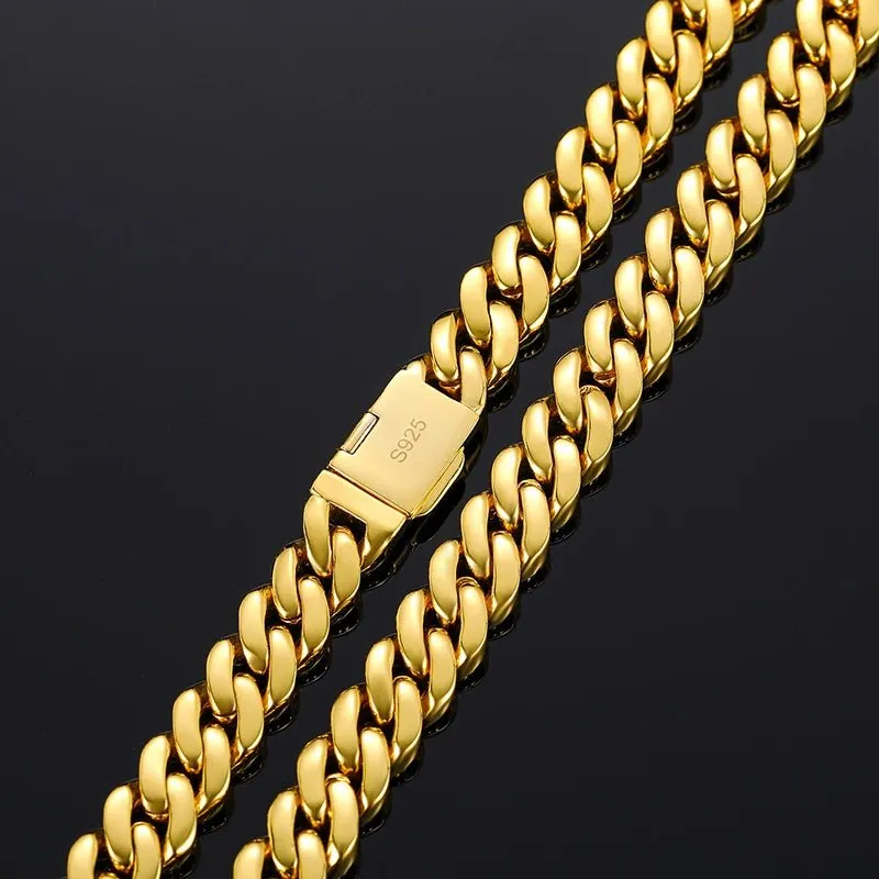 Moissanite Miami Cuban Chain Necklace - 8mm