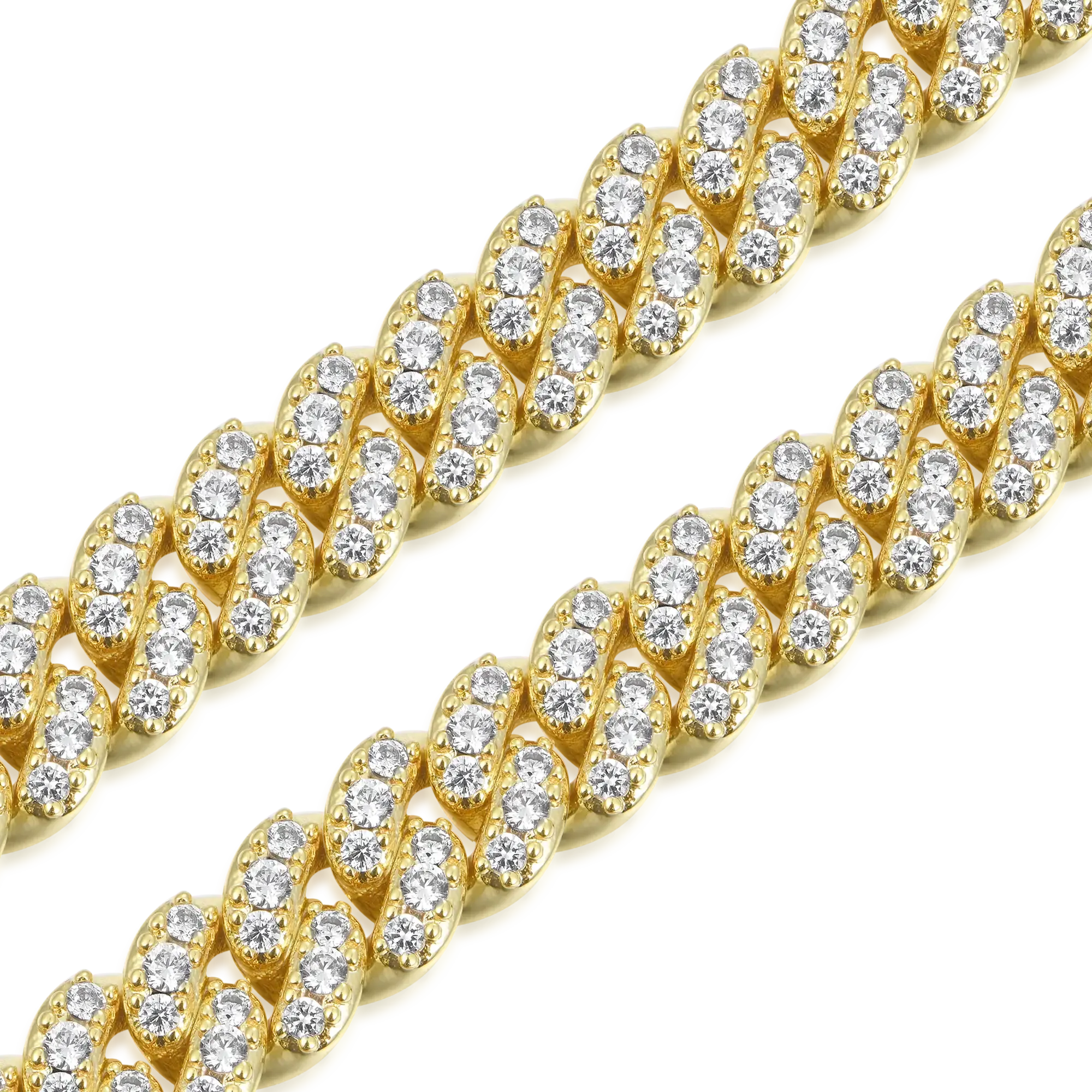 Moissanite Micro Round Cut Cuban Link Bracelet - 6mm