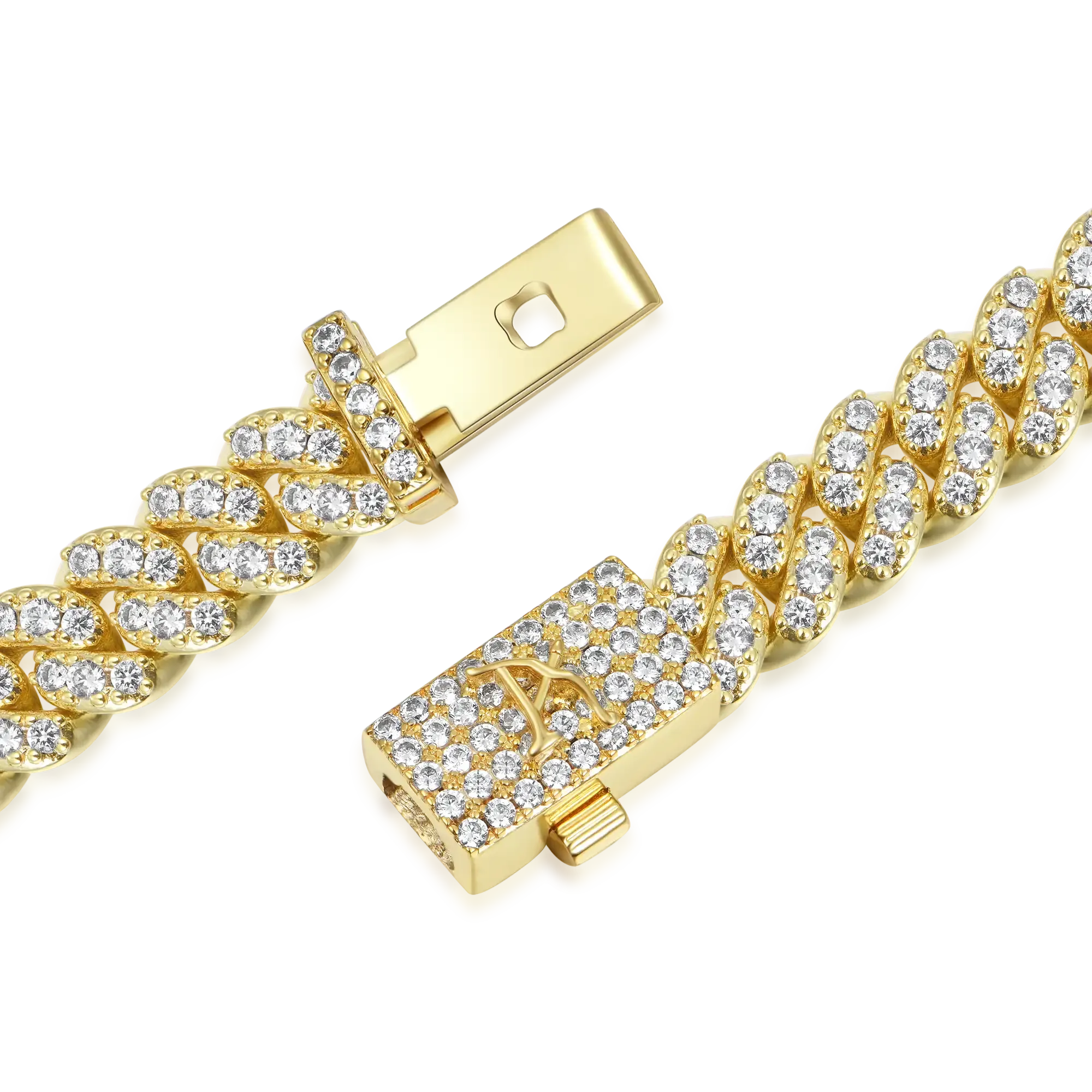 Moissanite Micro Round Cut Cuban Link Bracelet - 6mm