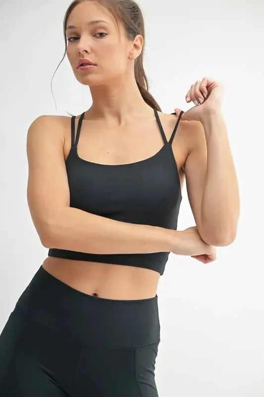 MONO B Venice Cloud Light Crisscross Sports Bra
