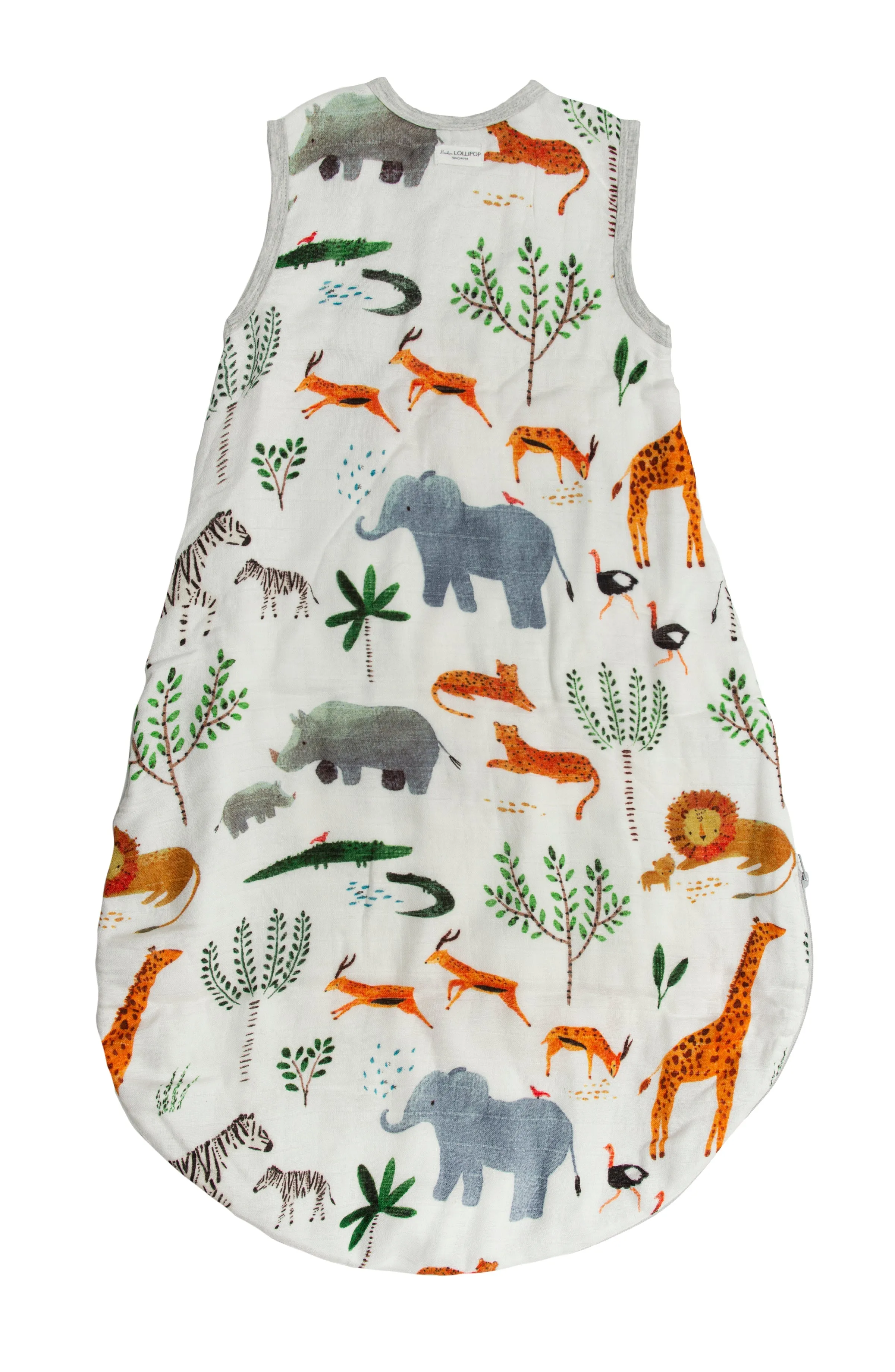 Muslin Lightweight Sleep Bag 0.5 TOG - Safari Jungle