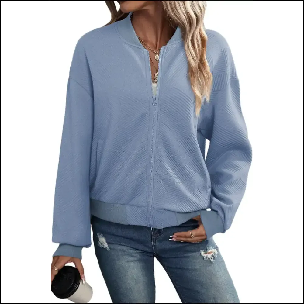 Myosotis Chic Textured Bomber Jacket: Look  Good! 💣 Needful Things