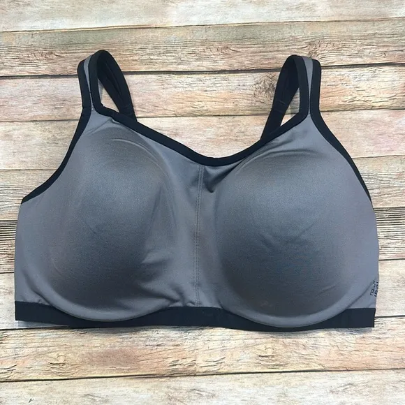 Natori Yogi Underwire Grey/Black Sports Bra Women's 40DDD