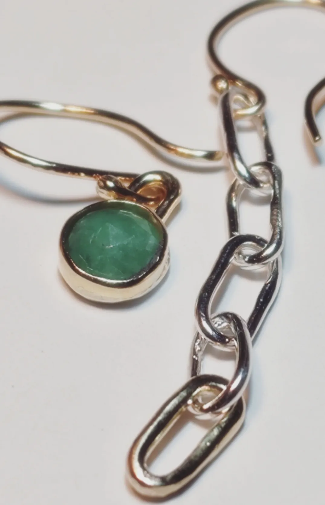 Natural Emerald Mixed Charm Earrings