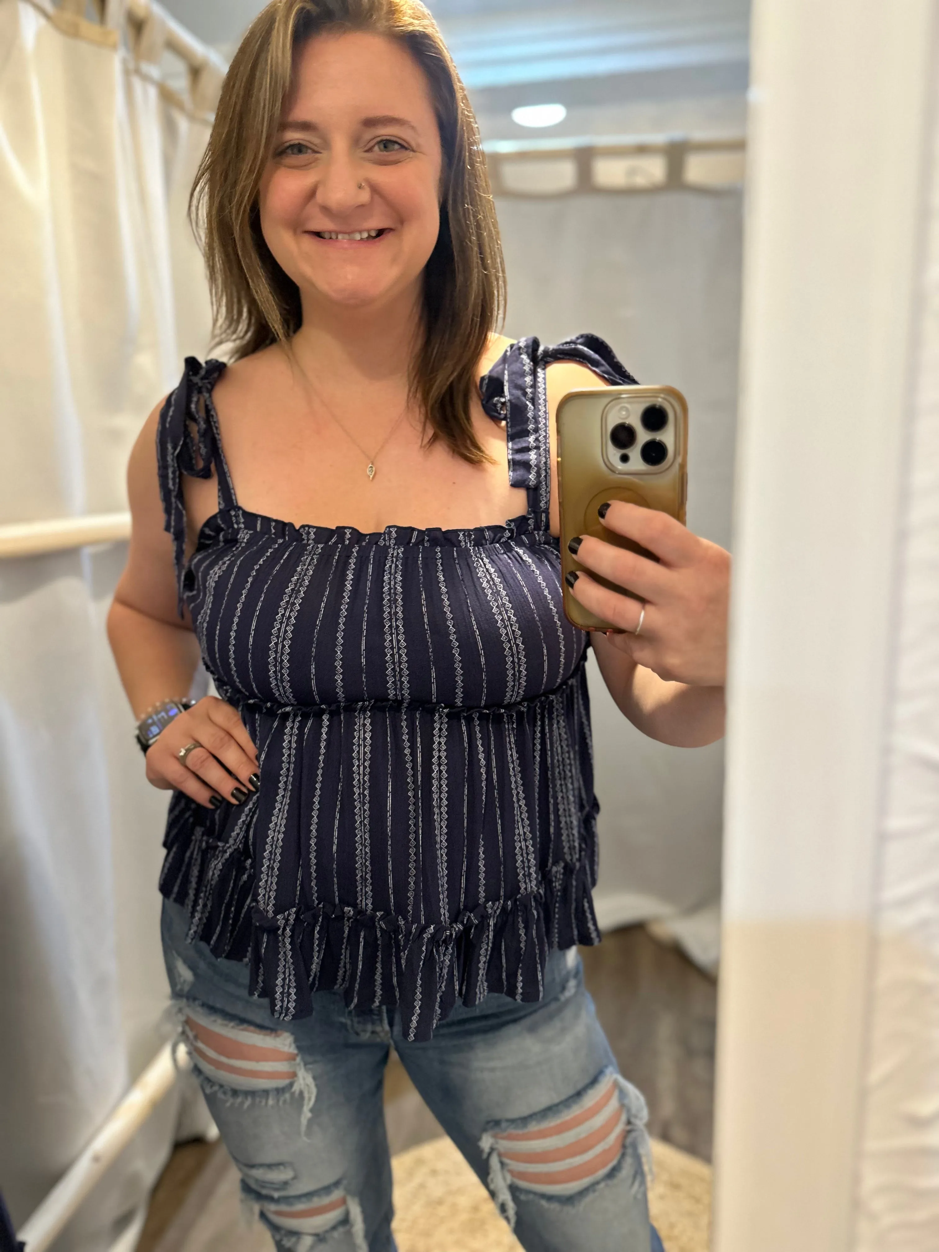 Navy Belle Top