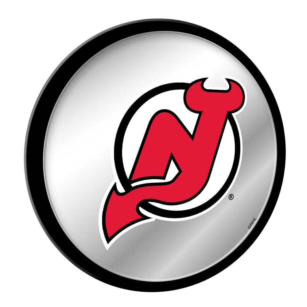 New Jersey Devils: Modern Disc Mirrored Wall Sign