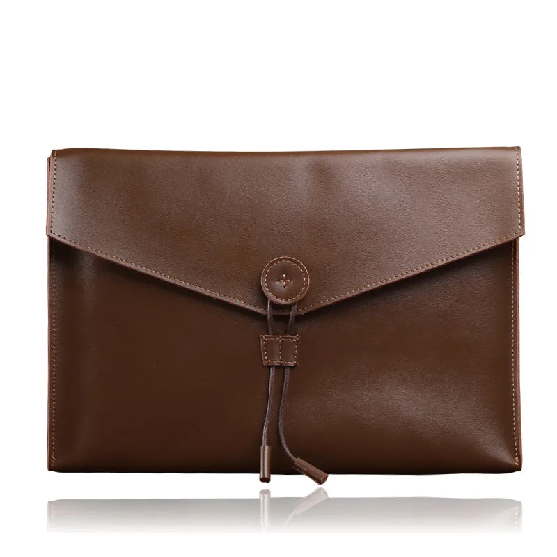new real leather men bag men business leisure briefcase fashion retro A4 file package