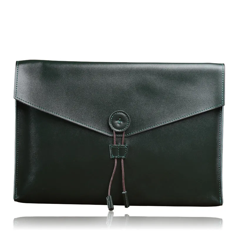 new real leather men bag men business leisure briefcase fashion retro A4 file package