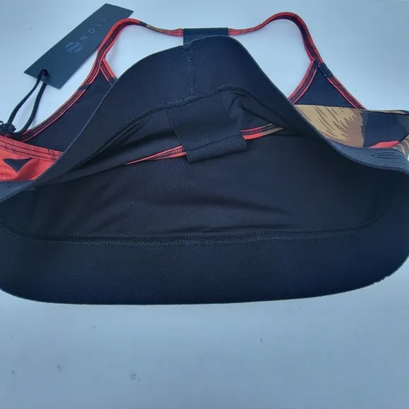 NOLI Studio Flora Leaf print Sports Yoga bra NWT Medium