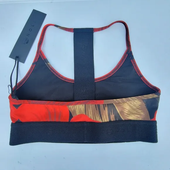 NOLI Studio Flora Leaf print Sports Yoga bra NWT Medium