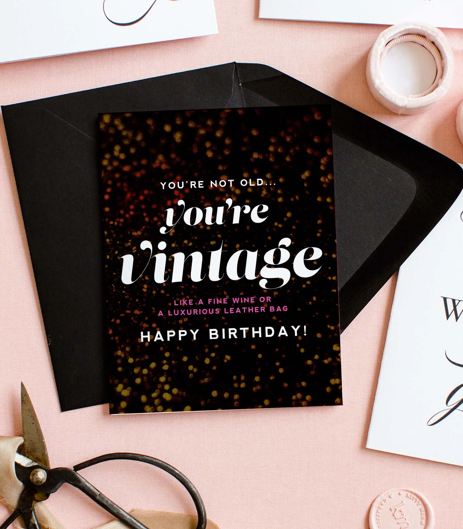 Not Old, You're Vintage, Funny Birthday Greeting Card