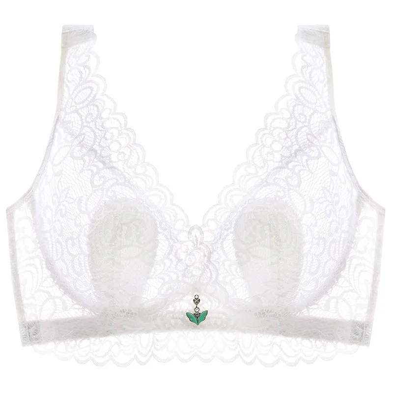 Nude--Plus Size Lace Breathable Lightly Lined Push Up Wide Shoulder Bras