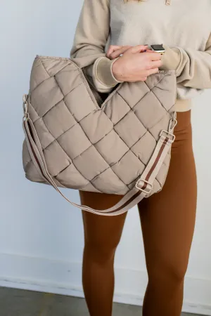 Nude Revelation Woven Nylon Tote Crossbody