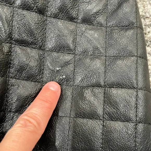 NWOT Pamela McCoy black quilted leather jacket. Size 2x.