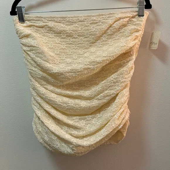 NWT Free People Ona Convertible Ruched Mini Skirt