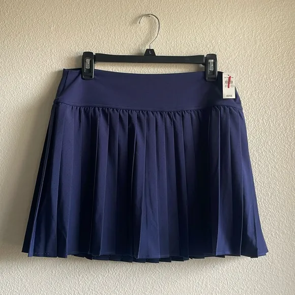 NWT OFFLINE By Aerie Keep It Cool Tennis Pleated Skort Shorts Royal Navy Blue XL