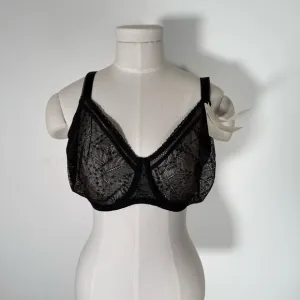 NWT Simone Pearle Black Lace Bra 36 G