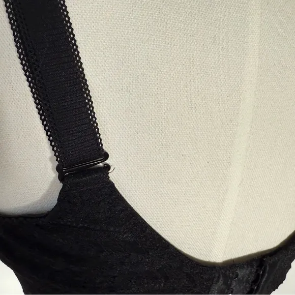 NWT Simone Pearle Black Lace Bra 36 G