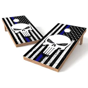 Official Size 2x4 White Reaper Blue Lives Matter Cornhole Game