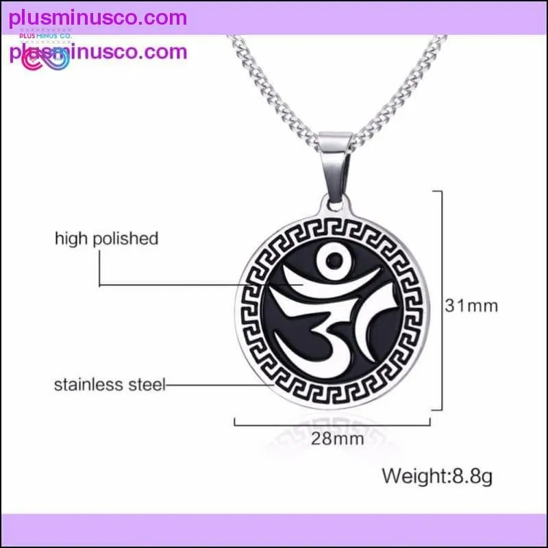 Om AUM Sanskrit Meditation Symbol Pendant Necklace ||